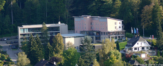 Luftaufnahme vom Haus der Kirche - Evangelische Akademie Baden